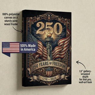 America's 250th Anniversary Torch Canvas (16"x 24")