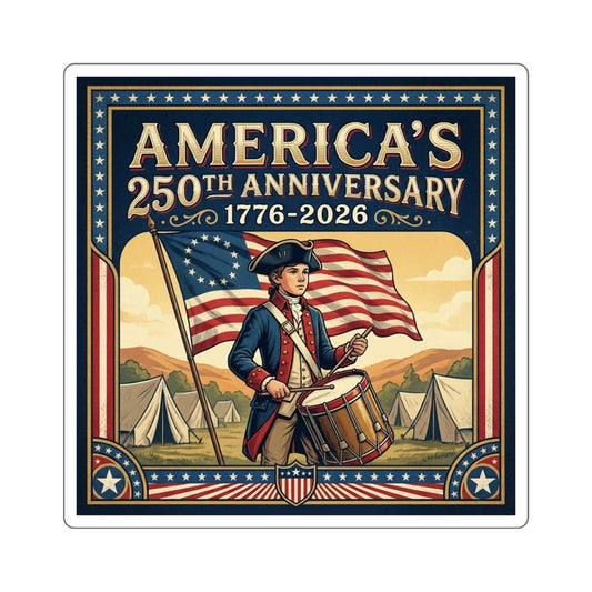 Drummer Boy - America 250th Anniversary Square Sticker