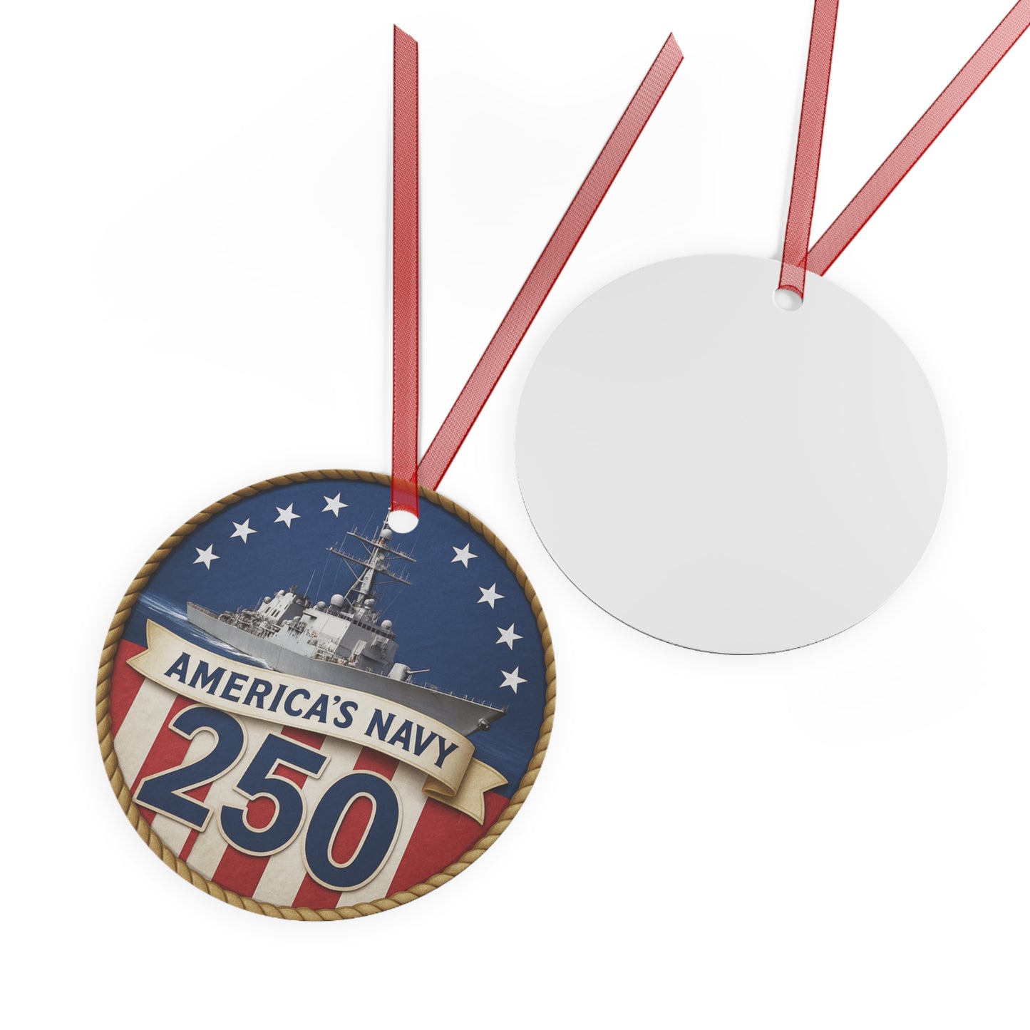 Navy 250th Anniversary Christmas Tree Ornament