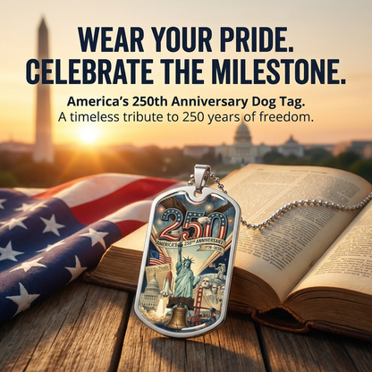 America's 250th Anniversary Engravable Dog Tag