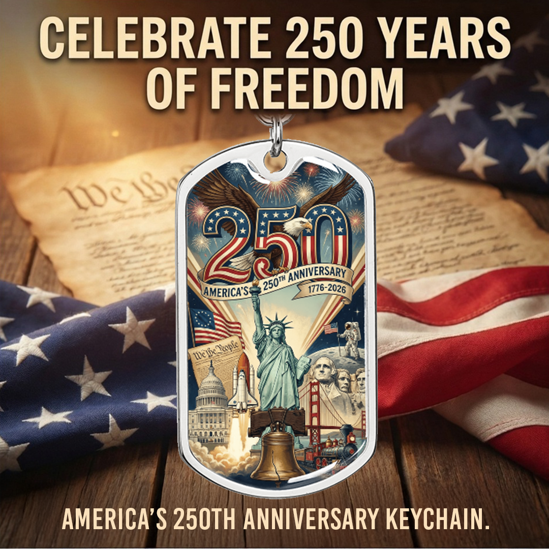 America's 250th Anniversary Engravable Keychain