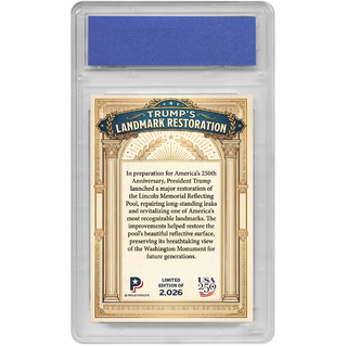 Reflecting Pool America's 250th Anniversary Collectible Card - Limited Edition of 2,026