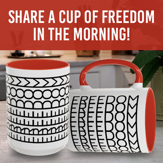 Hidden Message "FREEDOM" Coffee Mug (15oz)