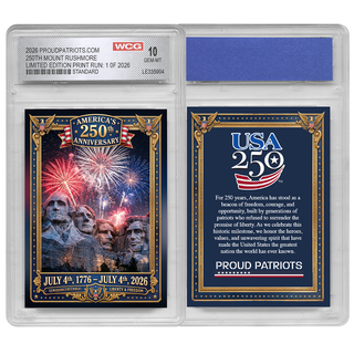 America's 250th Anniversary Mount Rushmore Trading Card GEM-MINT 10 - Limited Edition 1 of 2026 — collectible trading card, view 3