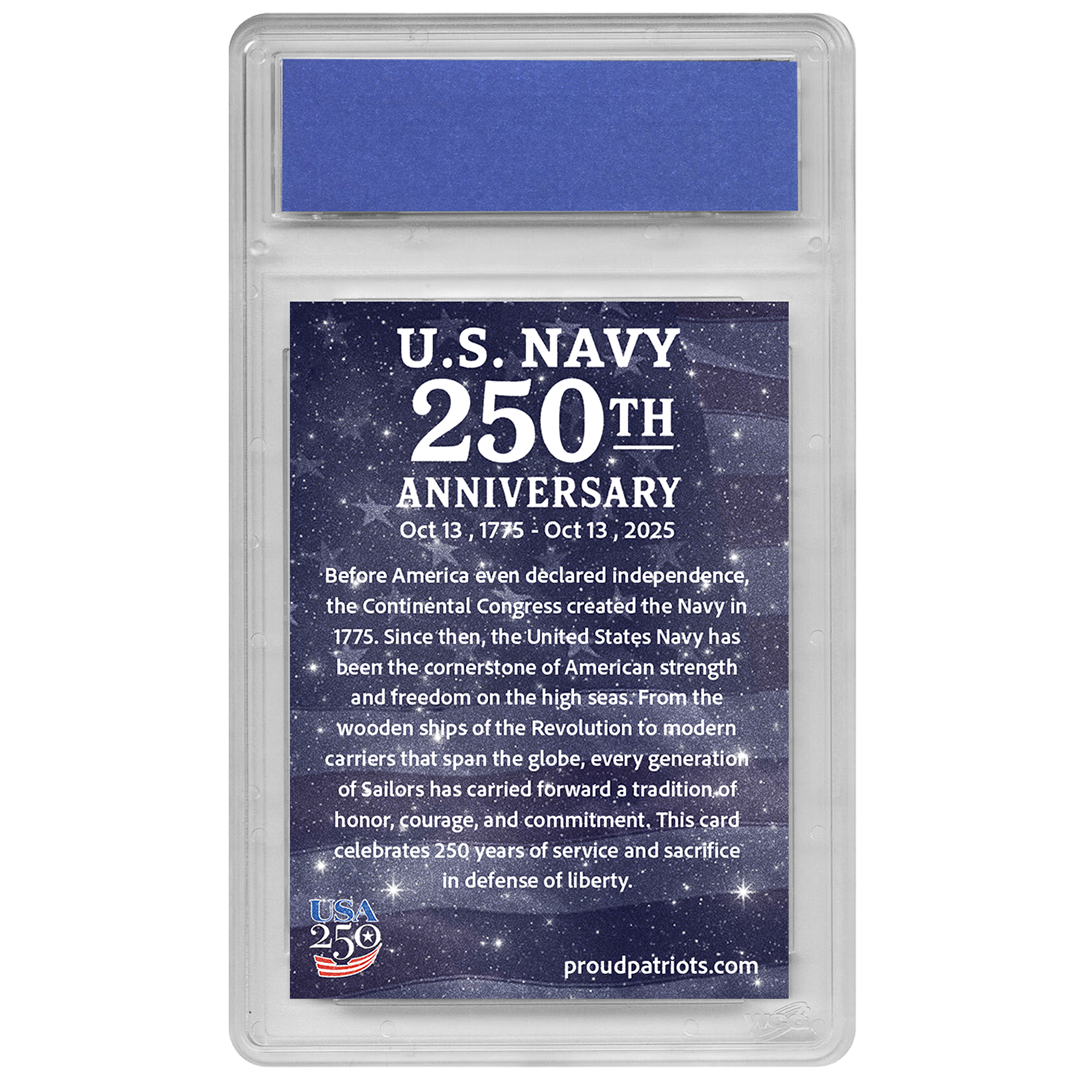 Diamond Dusted | U.S. Navy 250th Anniversary Trading Card | Individually Numbered - Only 100 Available