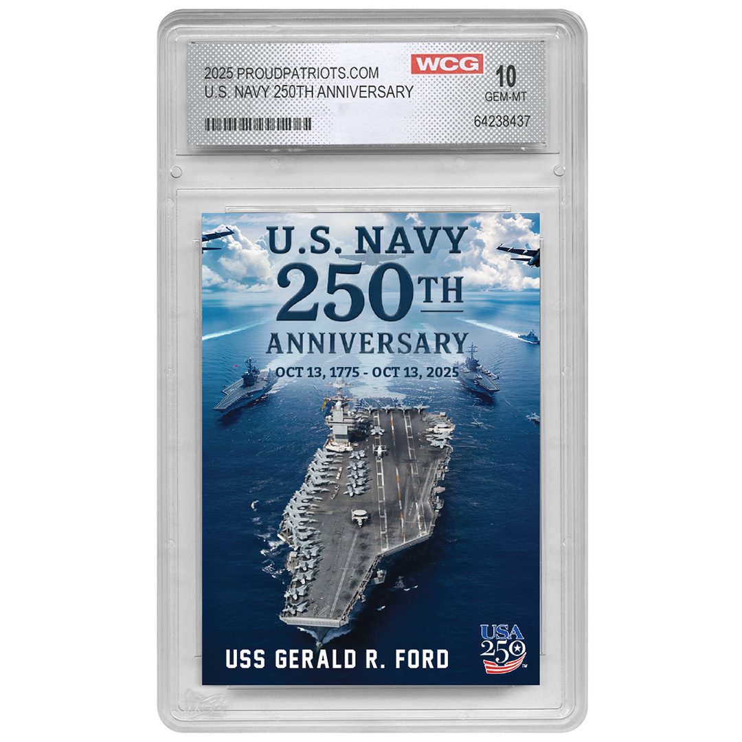 U.S. Navy 250th Anniversary Trading Card – Graded GEM-MT 10