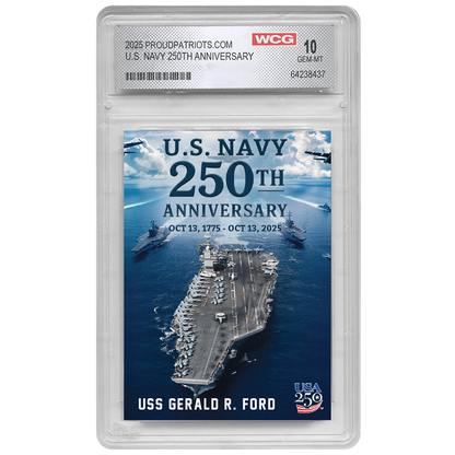 U.S. Navy 250th Anniversary Trading Card – Graded GEM-MT 10