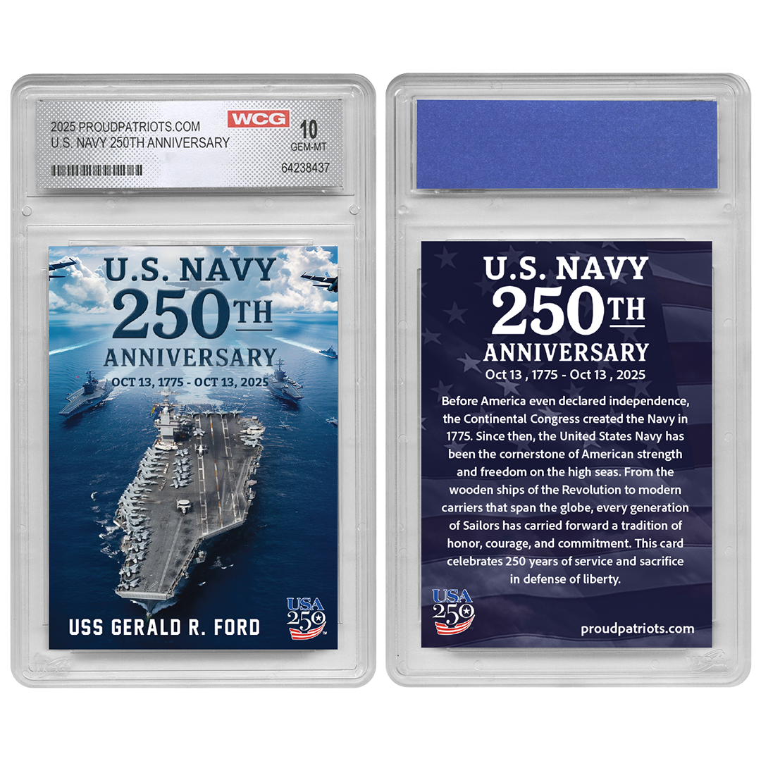 U.S. Navy 250th Anniversary Trading Card – Graded GEM-MT 10