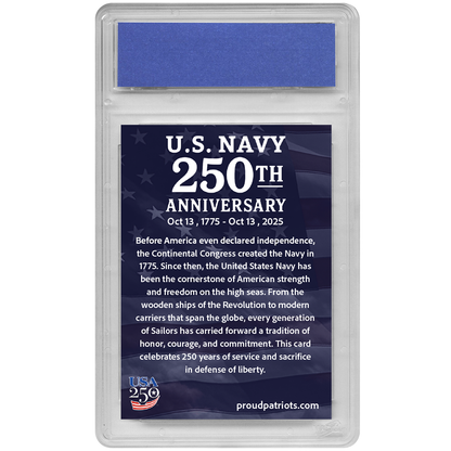 U.S. Navy 250th Anniversary Trading Card – Graded GEM-MT 10