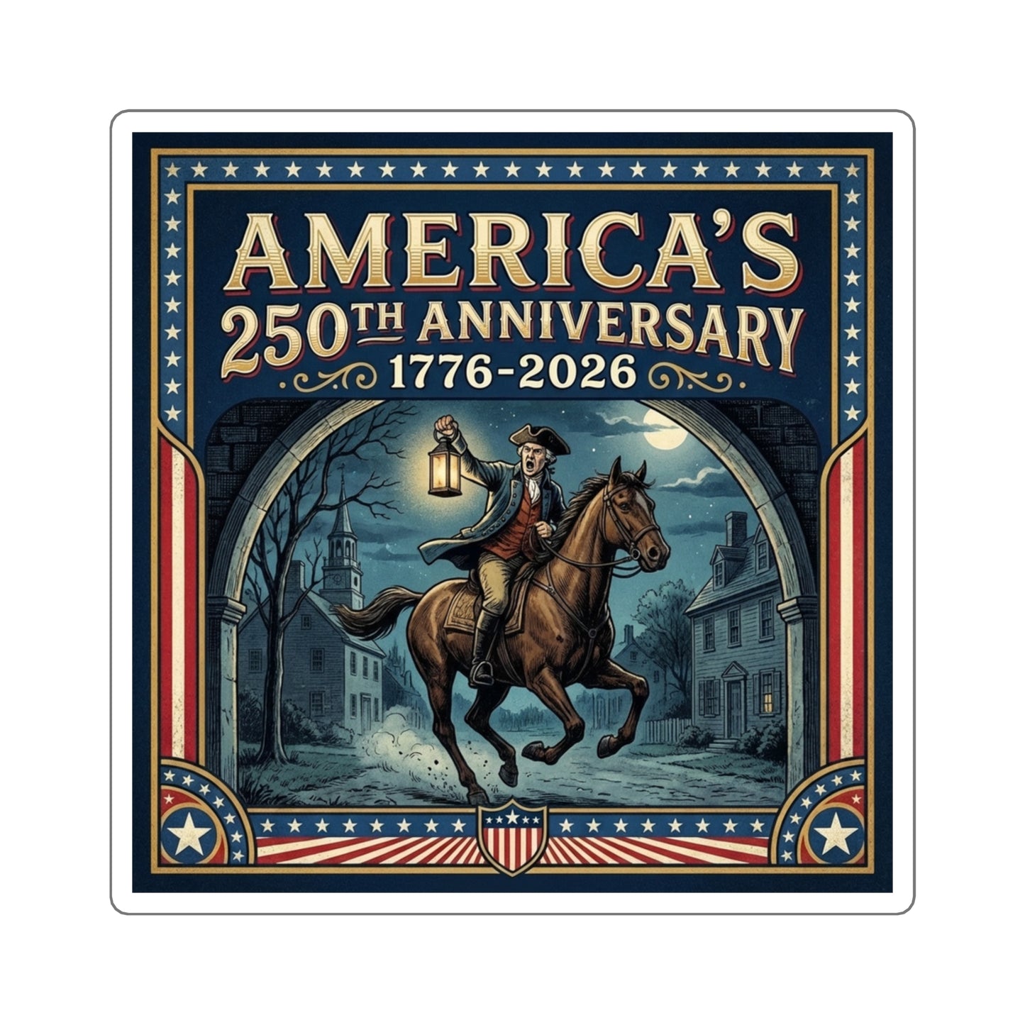 All 18 America 250th Anniversary Stickers (Save 25%)
