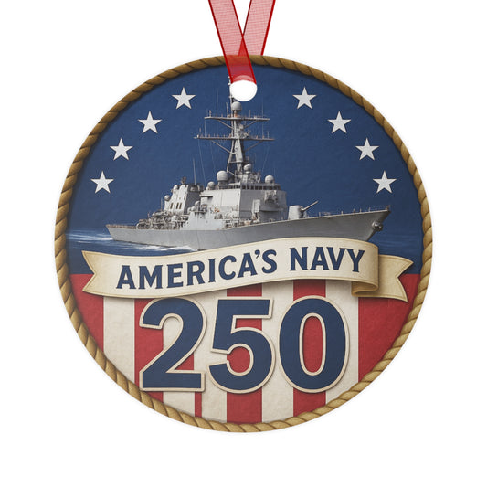 Navy 250th Anniversary Christmas Tree Ornament