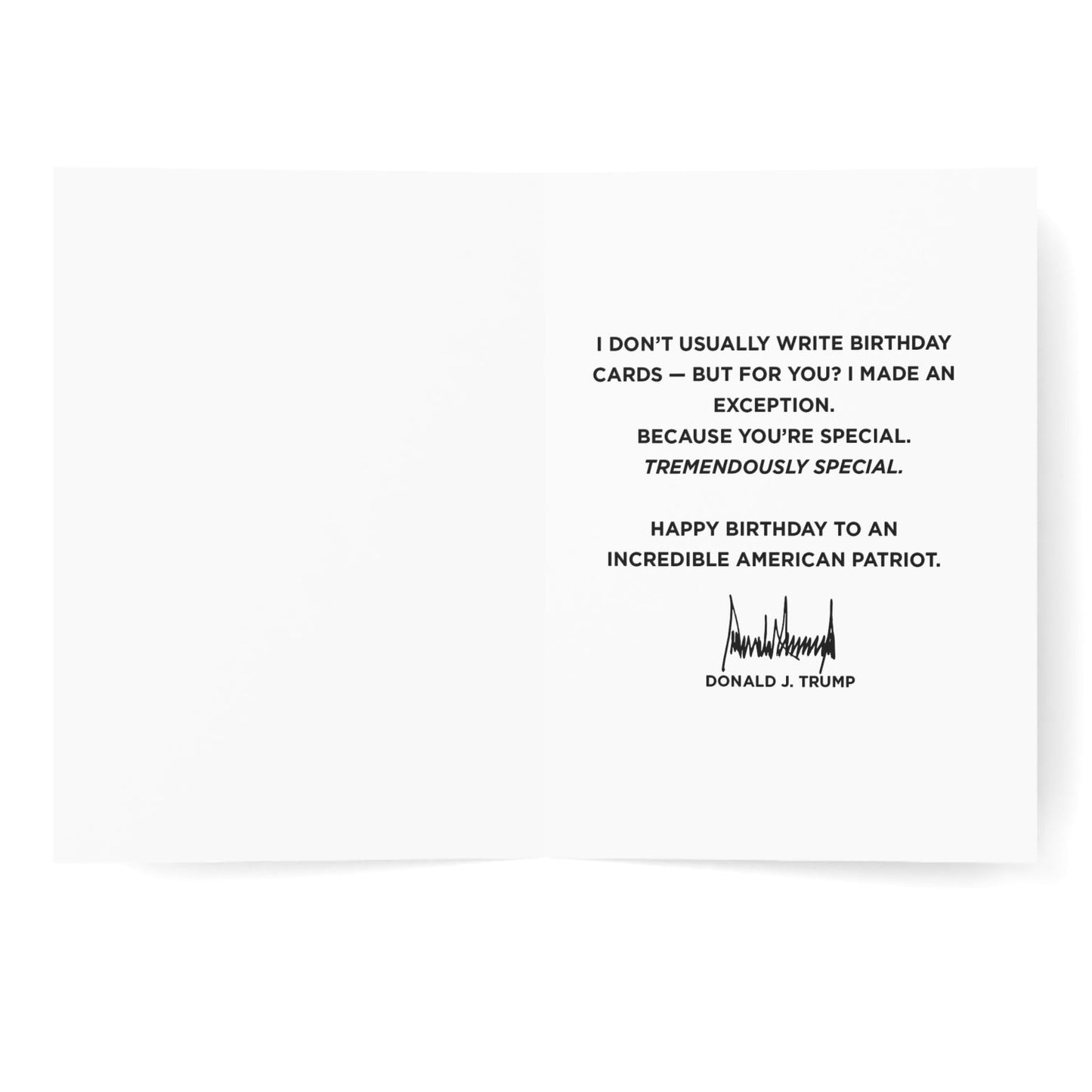 You're Special - President Trump Birthday Card