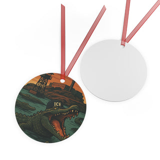 Alligator Alcatraz Christmas Tree Ornament