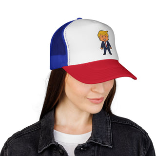 Happy Trump - Red, White and Blue Trucker Hat