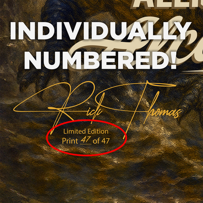 Trump Alligator Alcatraz Limited Edition Canvas (16"x24") - Signed & Individually Numbered