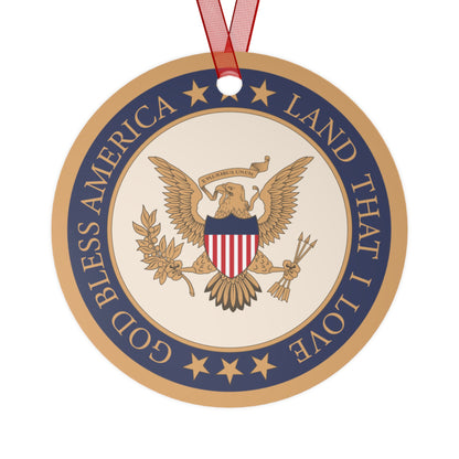God Bless America Christmas Tree Ornament