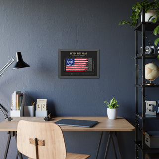 Betsy Ross Flag Diagram Framed Poster