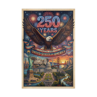 250 Years United States Puzzle — Patriotic Eagle & Landmarks Jigsaw