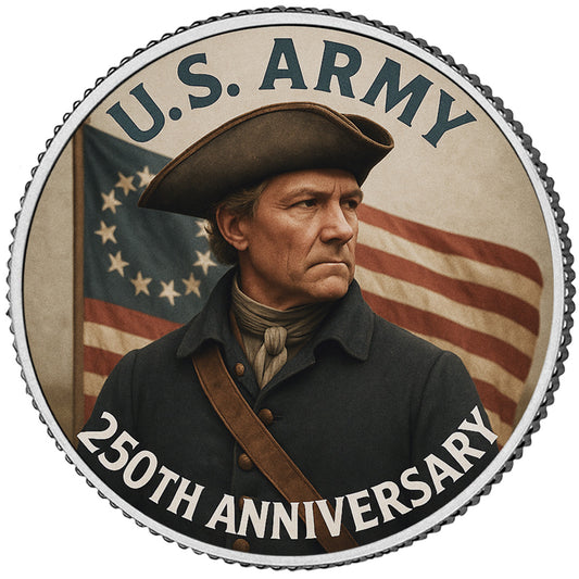 1775 - U.S Army 250th Anniversary - Genuine Legal Tender JFK Half Dollar