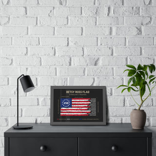 Betsy Ross Flag Diagram Framed Poster