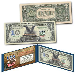 Black Eagle Genuine Legal Tender $1 Bill – USA 250th Collector's Edition