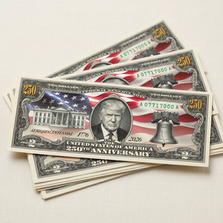 President Trump America's 250th Anniversary Legal Tender $2 Bill – Collector's Edition — genuine legal tender U.S. $2 bill, view 2