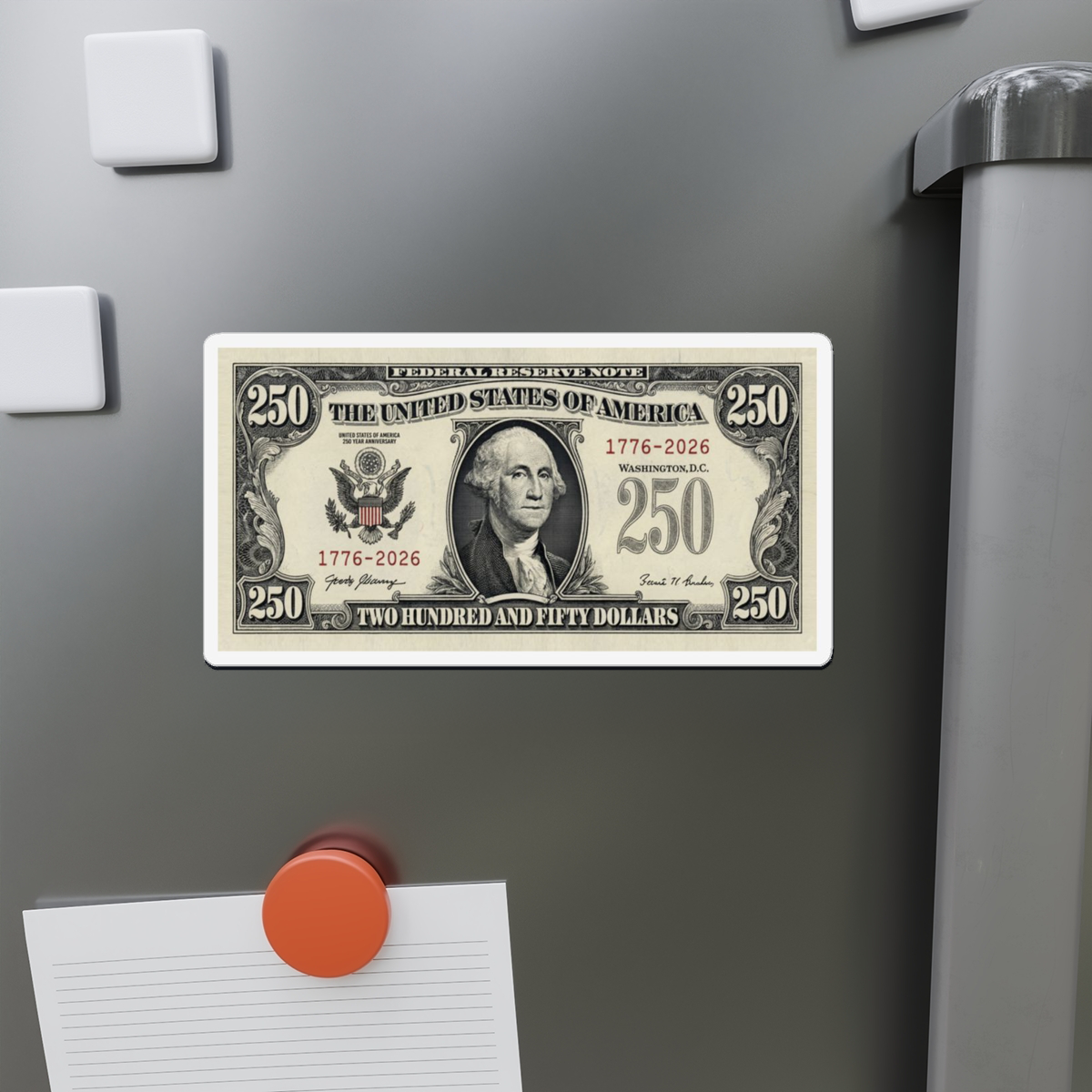 Vintage Dollar Bill Magnet — 250th Anniversary 1776-2026