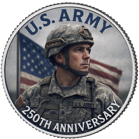 2025 - U.S Army 250th Anniversary - Genuine Legal Tender JFK Half Dollar