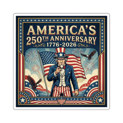 All 18 America 250th Anniversary Stickers (Save 25%)