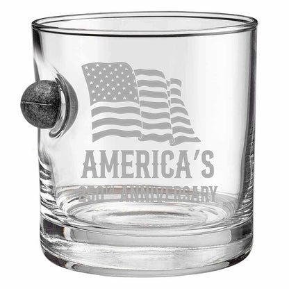 America's 250th Anniversary - Musket Ball Whiskey Glass