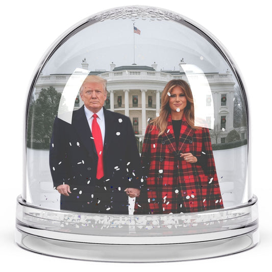 President Donald Trump and First Lady Melania Trump Snow Globe