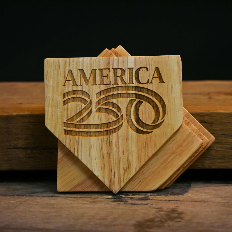 The America250™ Wooden Coasters | 4 Pack Wooden Coaster Set — drink coaster from Proud Patriots