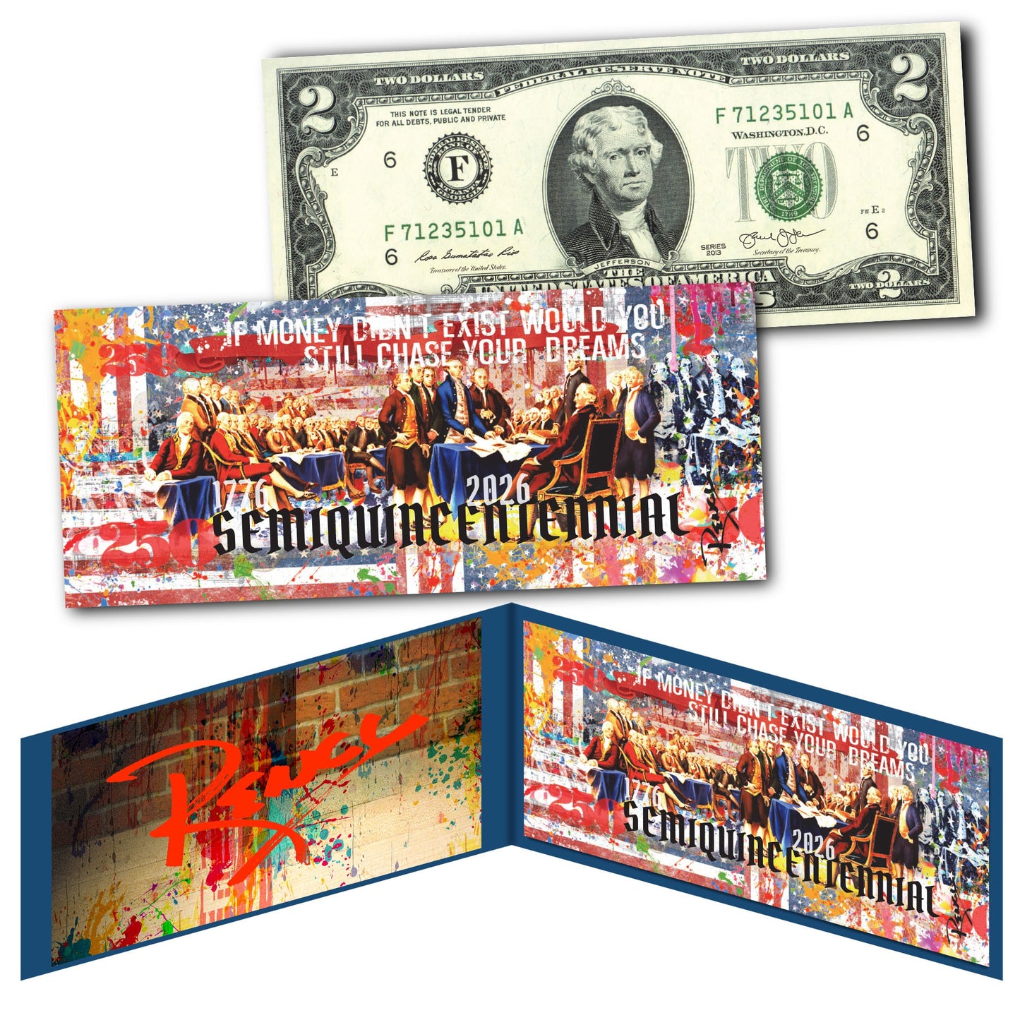 America's 250th Anniversary Collectible $2 Bill | RENCY Art Bill - If Money Didn’t Exist