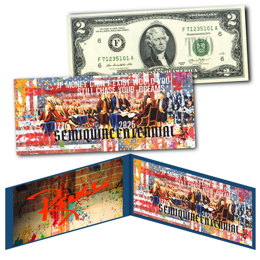 America's 250th Anniversary Collectible $2 Bill | RENCY Art Bill - If Money Didn’t Exist