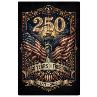 America's 250th Anniversary Torch Canvas (16"x 24")