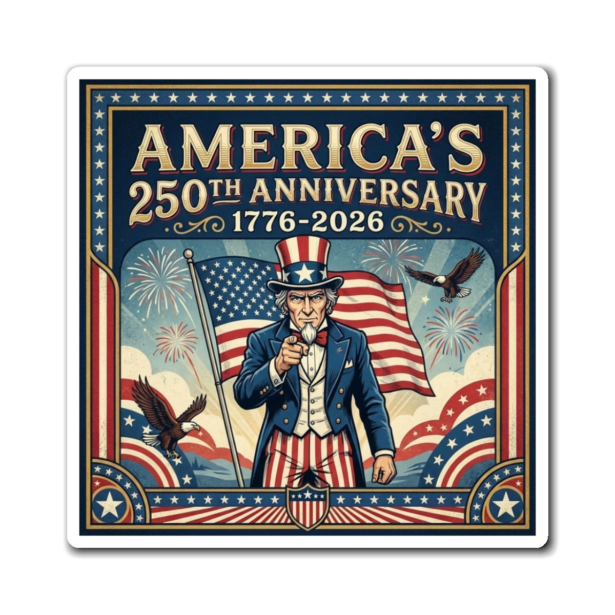 All 18 America 250th Anniversary Magnets (Save 25%)