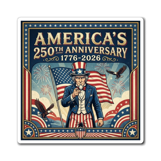 Uncle Sam - America's 250th 1776-2026 Refrigerator Magnet