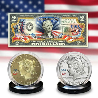 USA 250th Patriotic Currency Bundle — collectible U.S. banknote from Proud Patriots