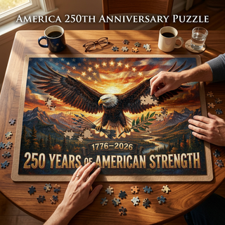 American Strength Eagle Jigsaw Puzzle — 1776–2026 Patriotic 250th Anniversary Puzzle