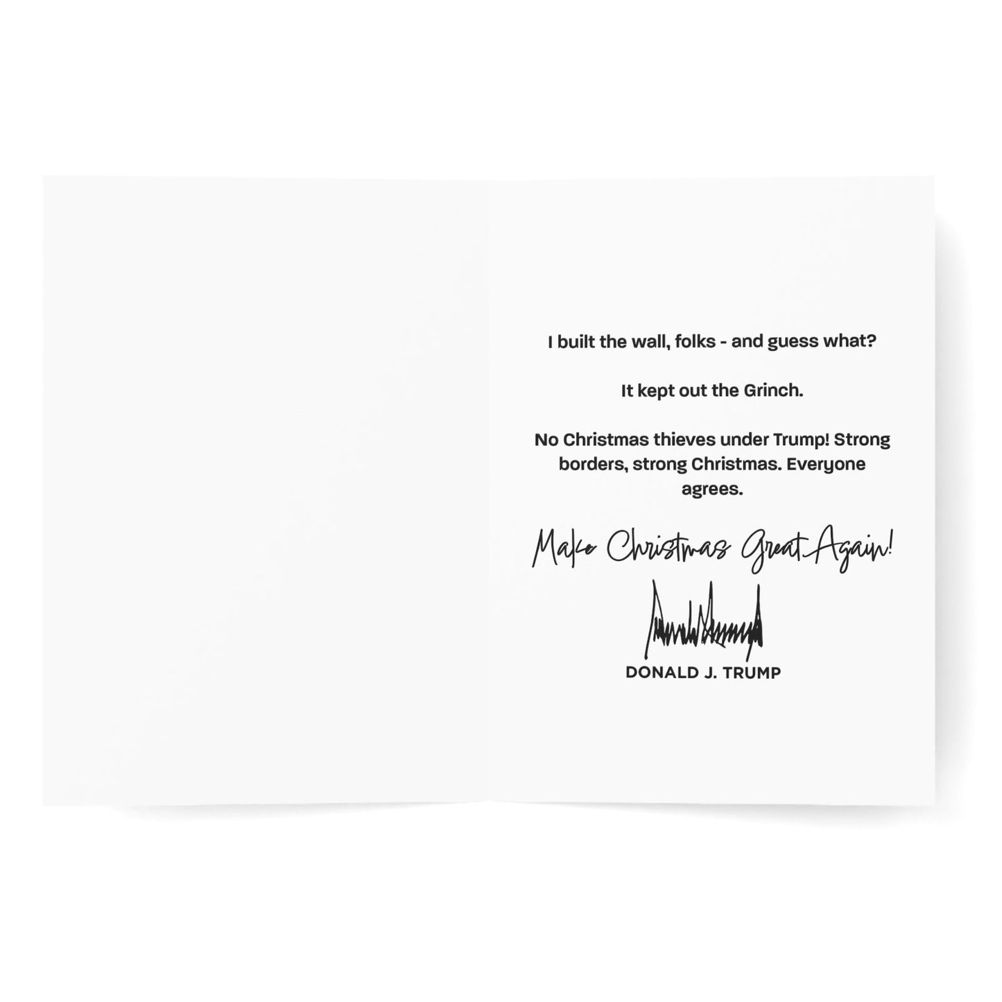 Trump Elf Builds Strong Borders - Trump Christmas Card