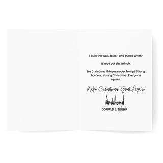 Trump Elf Builds Strong Borders - Trump Christmas Card