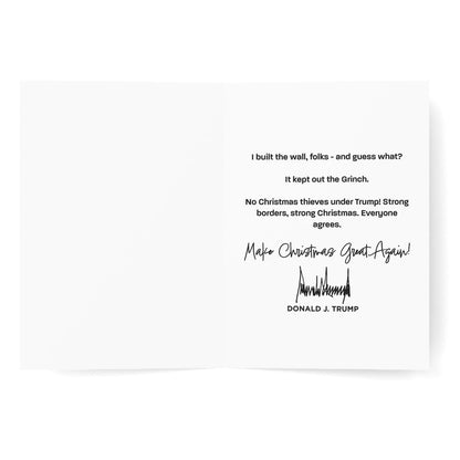 Trump Elf Builds Strong Borders - Trump Christmas Card