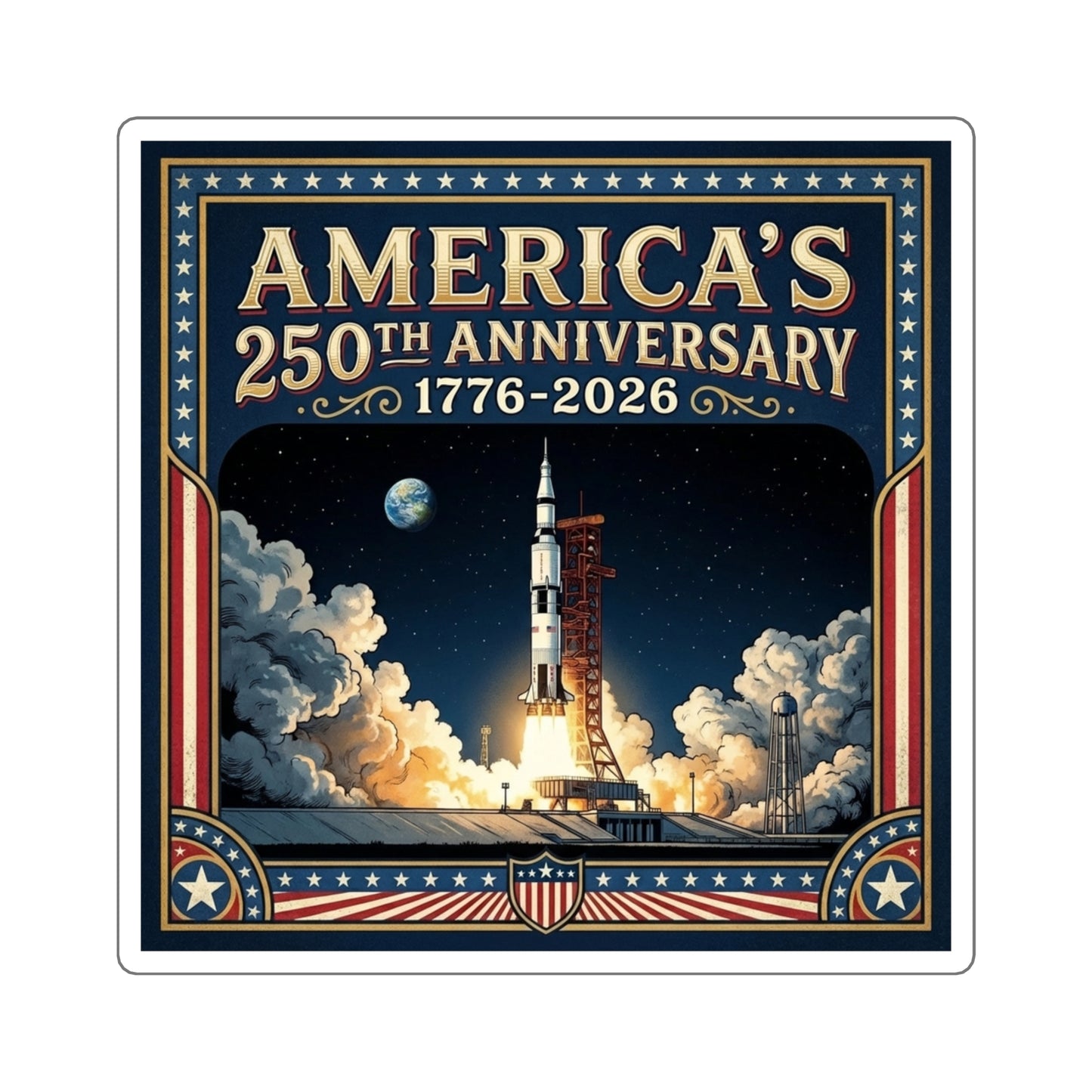 All 18 America 250th Anniversary Stickers (Save 25%)