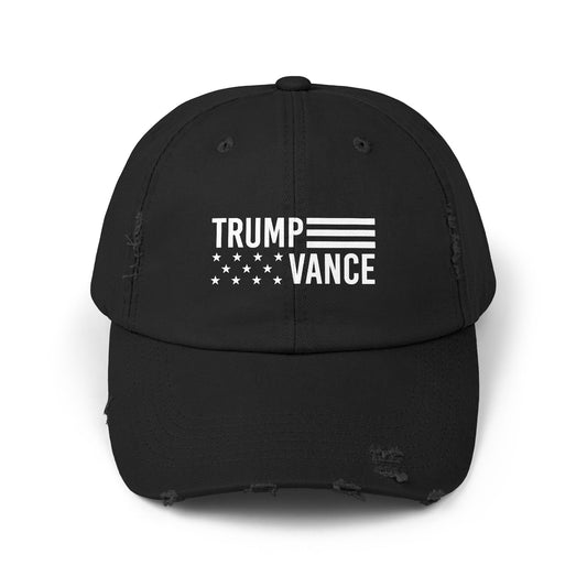 Trump Vance Flag Distressed Cap