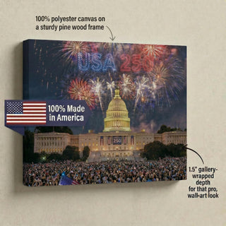 America's 250th Anniversary Fireworks Canvas (24"x 16")