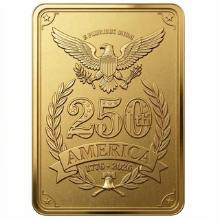 America's 250th Anniversary 3D Gold Trading Card (Backorder Expected to Ship in September) — collectible trading card, view 2