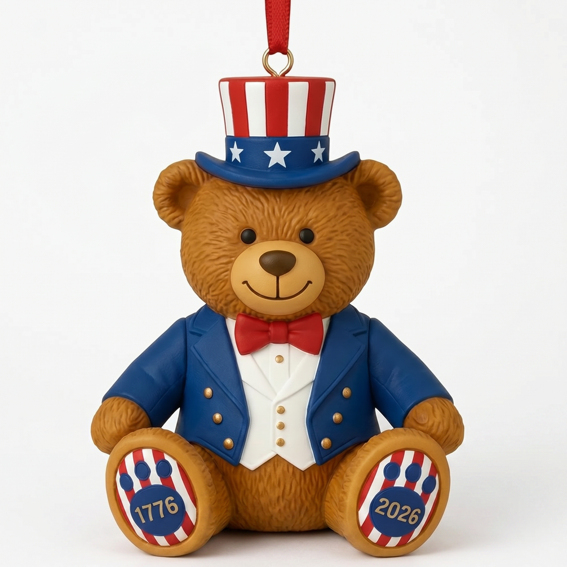 America's 250th Anniversary Teddy Bear Ornament (Pre-Order Expected To Ship in November) — collectible plush figure from Proud Patriots