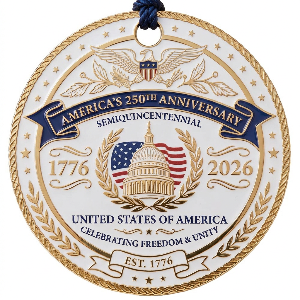America's 250th Anniversary Christmas Ornament (Pre-Order Expected To Ship in November) — holiday ornament from Proud Patriots
