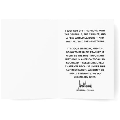 Legendary Birthday - President Trump Birthday Card