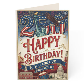 America's 250th Anniversary Birthday Card